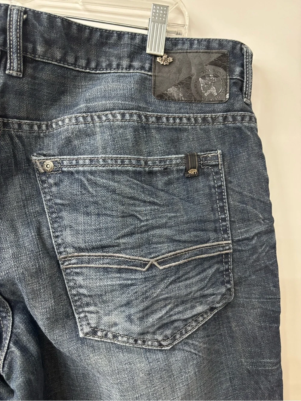 Buffalo David Bitton Faded Blue Straight Jeans